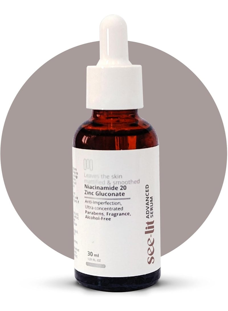 SEE-LIT See - Lit Advanced Serum Niacinamide 20% Zinc Gluconate 30ml