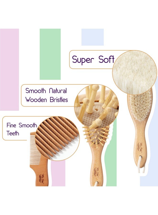 Mr. Pen Mr. Pen- Baby Brush and Comb Set, 3Pcs, Wooden, Baby Hair Brush, Cradle Cap Brush, Baby Brush Set for Newborns, Infant Hair Brush, Baby Comb and Brush Set, Newborn Hair Brush, Baby Brushes for Hair - Image 3