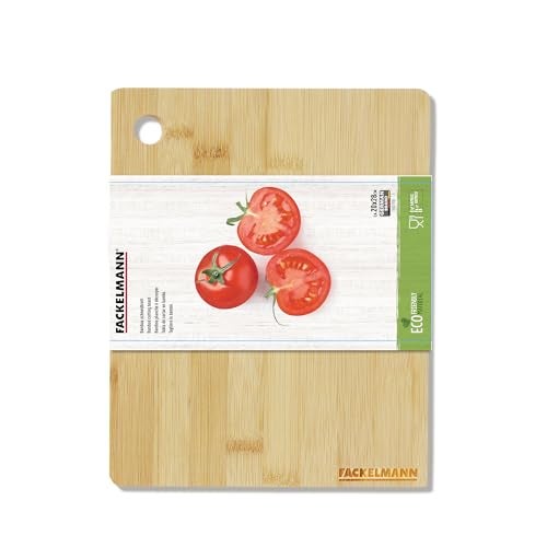 Fackelmann Bamboo Chopping Board Natural 20x28 CM | Eco-Friendly Kitchen Essential | BPA Free | Durable and Easy to Clean | Anti-Microbial | 100% Food Safe Premium Cookware - Image 1