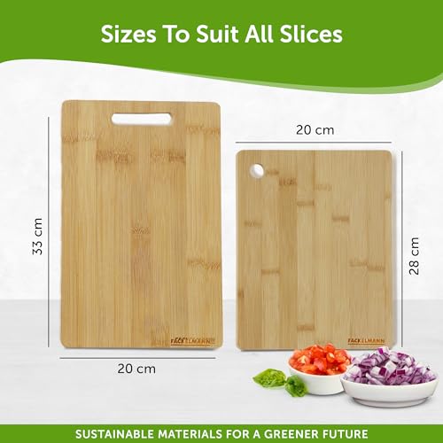 Fackelmann Bamboo Chopping Board Natural 20x28 CM | Eco-Friendly Kitchen Essential | BPA Free | Durable and Easy to Clean | Anti-Microbial | 100% Food Safe Premium Cookware - Image 2