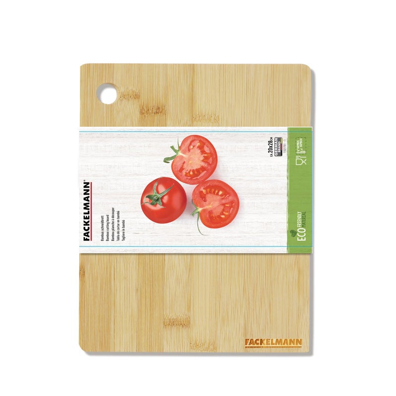 Fackelmann Bamboo Chopping Board Natural 20x28 CM | Eco-Friendly Kitchen Essential | BPA Free | Durable and Easy to Clean | Anti-Microbial | 100% Food Safe Premium Cookware - Image 4