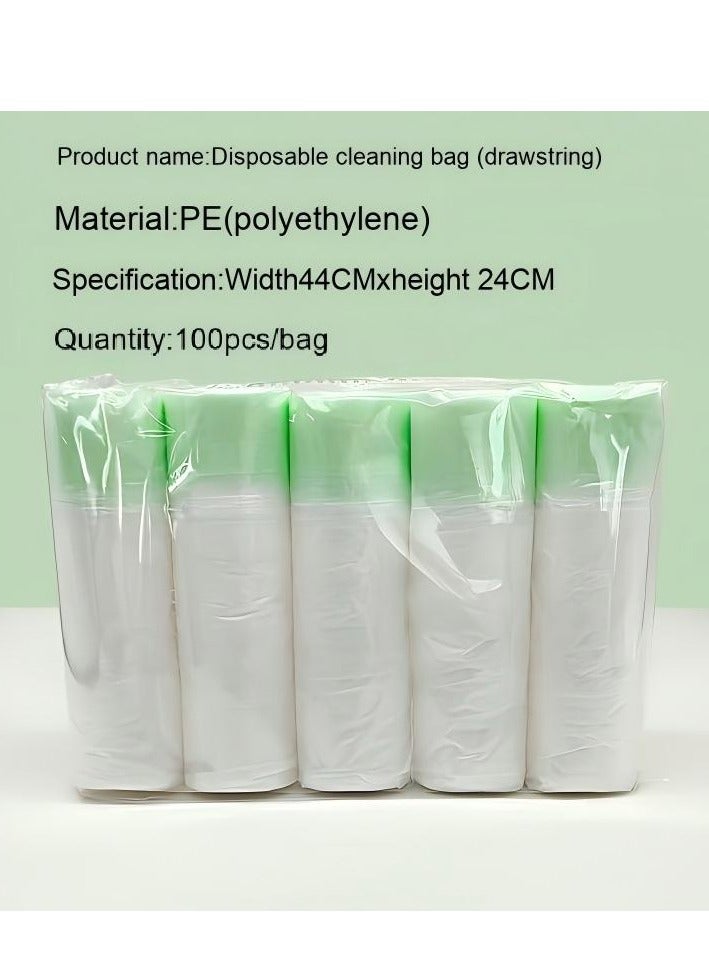 5 Roll/100 Pieces Plastic Toilet Bag, Pot Bags With Drawstring, Children Toilet Bag, Pet Toilet Bag, Toilet Bag, For Kids,Adults,Pets,Outdoor,Travel - Image 1