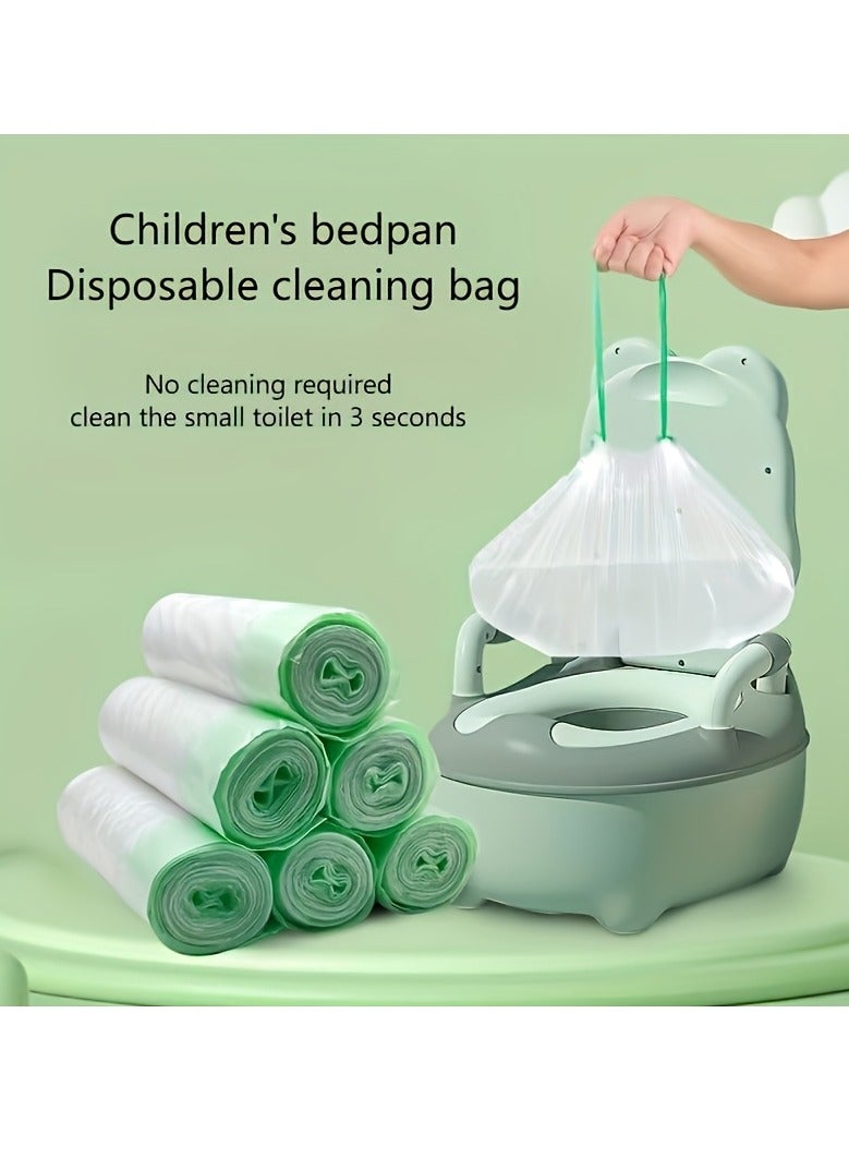 5 Roll/100 Pieces Plastic Toilet Bag, Pot Bags With Drawstring, Children Toilet Bag, Pet Toilet Bag, Toilet Bag, For Kids,Adults,Pets,Outdoor,Travel - Image 2