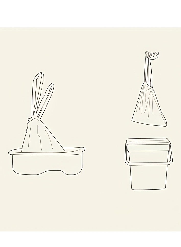 5 Roll/100 Pieces Plastic Toilet Bag, Pot Bags With Drawstring, Children Toilet Bag, Pet Toilet Bag, Toilet Bag, For Kids,Adults,Pets,Outdoor,Travel - Image 3