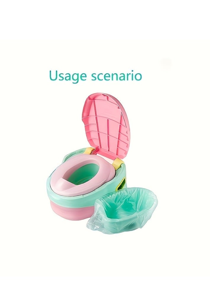 5 Roll/100 Pieces Plastic Toilet Bag, Pot Bags With Drawstring, Children Toilet Bag, Pet Toilet Bag, Toilet Bag, For Kids,Adults,Pets,Outdoor,Travel - Image 5