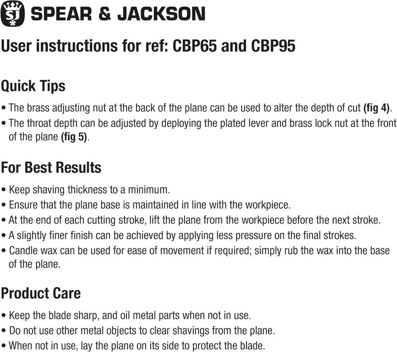 Spear  Jackson CBP65BLADE Block Plane Iron Spare Blade for CBP65 - Image 2