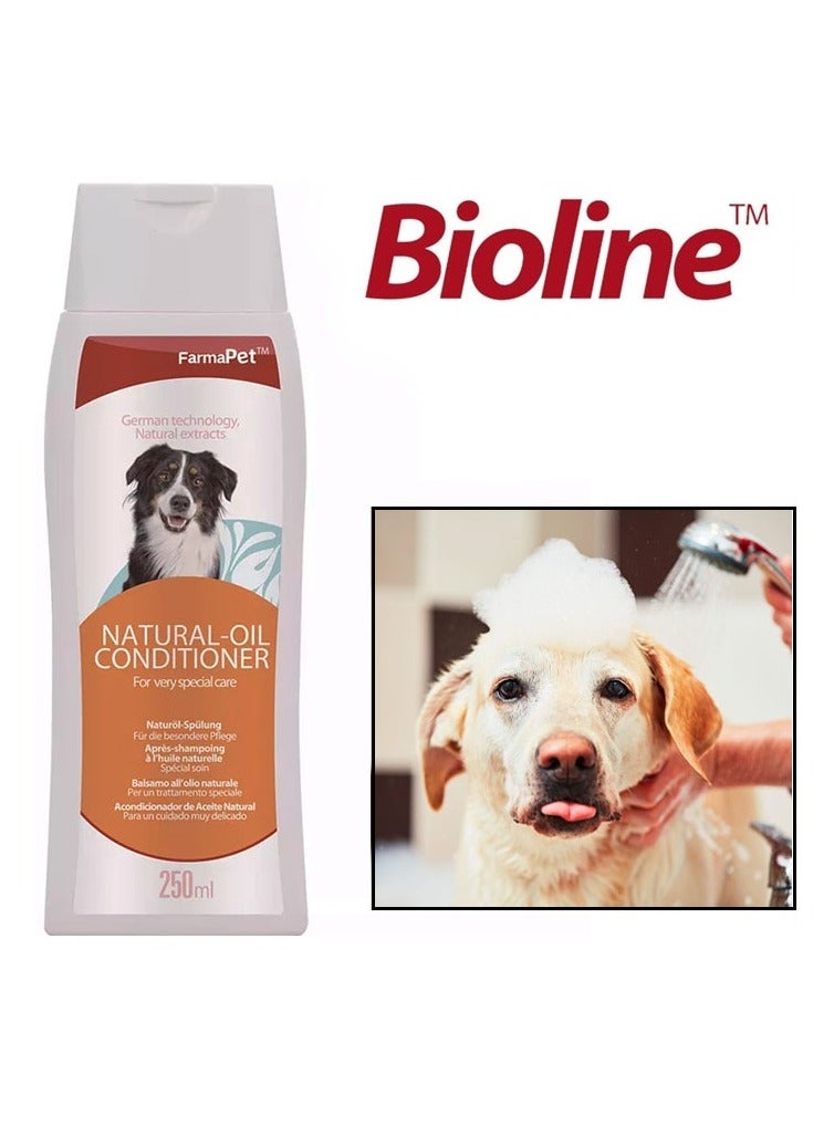 Bioline Natural Oil Conditioner for Dogs Coat Shine And Smoothness 2X250ml - Image 3