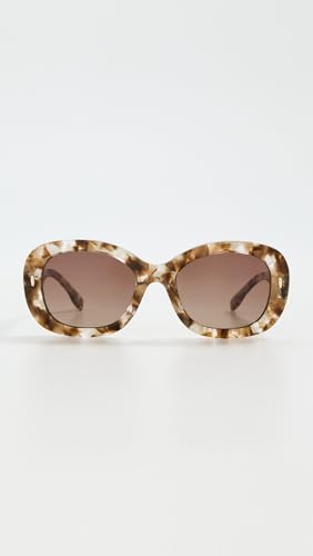 Tory Burch Women's Miller Oval Sunglasses, Transparent & Brown Tort, One Size - Image 2
