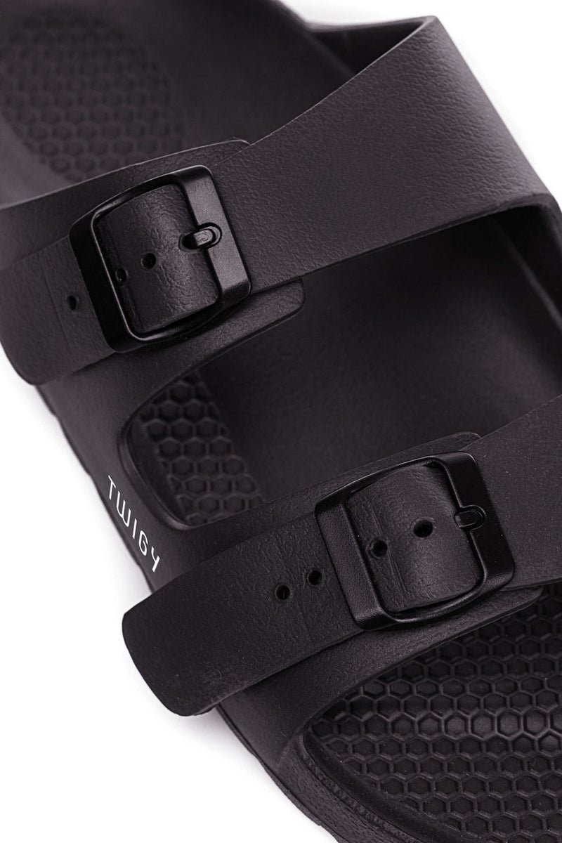 Twigy Justin Black Men's Slippers  - Image 2