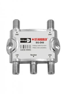 Stargold 4×1 Diseqc Switch High Efficiency Satellite Switch for Multi Signal Integration with 950 to 2400MHz Frequency Range  - Image 1