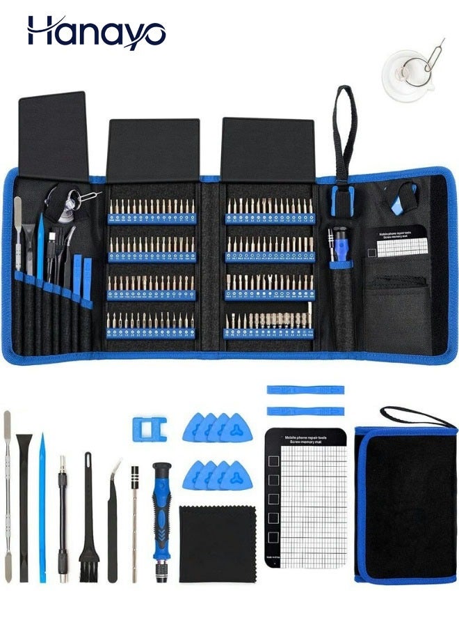 Hanayo Screwdriver Set 142 In 1 Precision Screwdriver Bit with 120 Magnetic Bits Portable Screwdriver Multitool Mobile Phone PC Repair Tool Kit(Blue) - Image 1