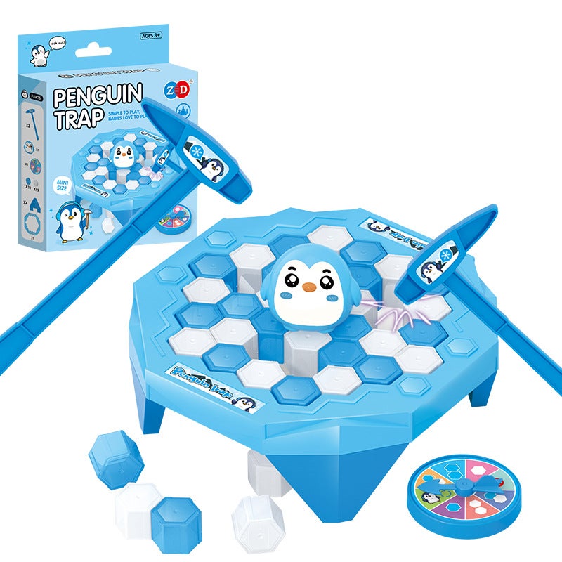 ZD Mini Ice-Breaking Penguin Rescue Game - Interactive Desktop Toy for Kids - Image 1