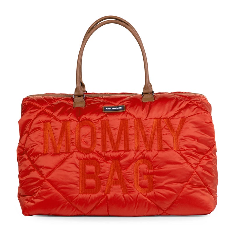 CHILDHOME Childhome The Original Mommy Bag Large Baby Diaper Bag Mommy Hospital Bag Large Tote Bag Mommy Travel Bag Baby Bag Tote Pregnancy Must Haves Puffered Red