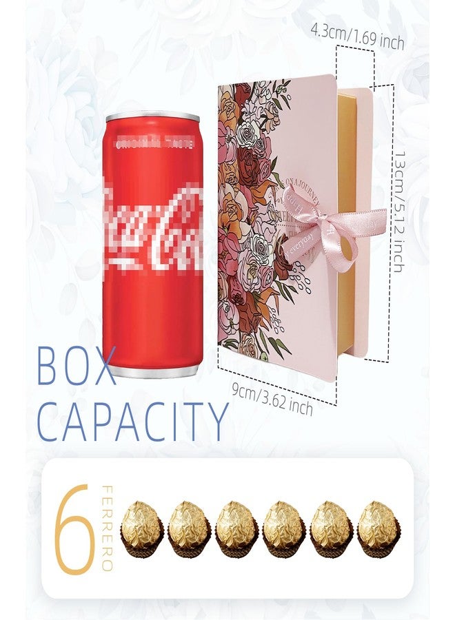 Topoloar 20 Pack Small Pink Candy Party Favor Box Bulk, Rectangular Floral Mini Candy Gift Box with Ribbon, Birthday Party Baby Shower Supplies Christmas, Birthdays, Weddings, Bridesmaid 4.72*3.14 inches - Image 2