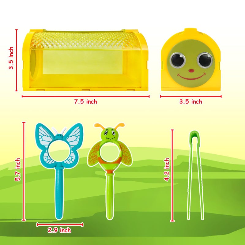 ESSENSON Bug Catcher Kit, Outdoor Toy Gift for 3 4 5 6 7 8+ Year Old Boys Girls Kids, 2 Pcs Bug Cage Butterfly, Outdoor Explorer Kit with Whistles for Backyard Exploration - Image 3