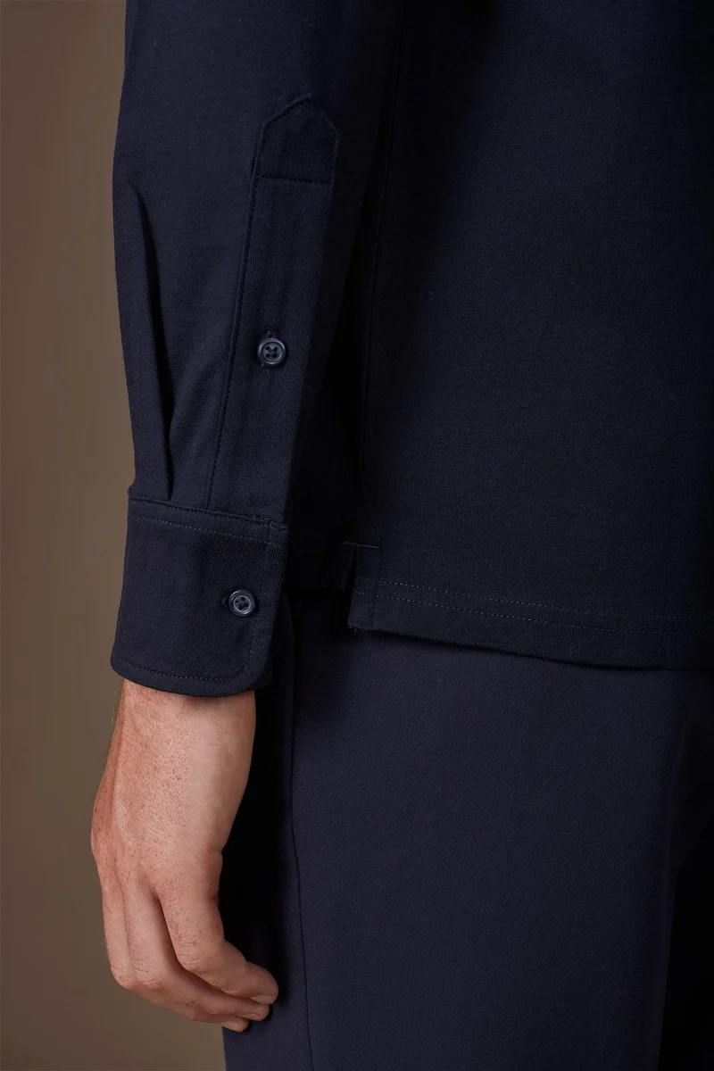 Doppelganger Blue Men's 100% cotton regular fit polo shirt - DK Blue for Men | Best Price UAE