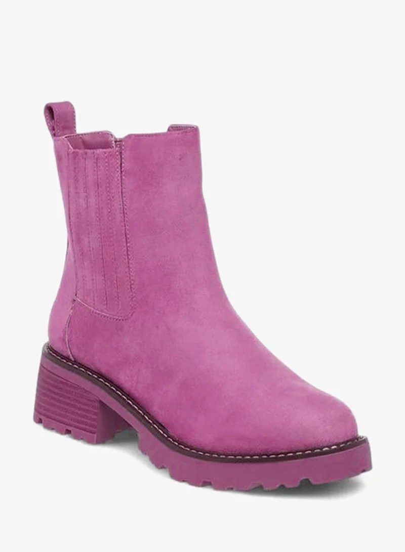 Lee Cooper Women'S Solid Chelsea Boots With Block Heels