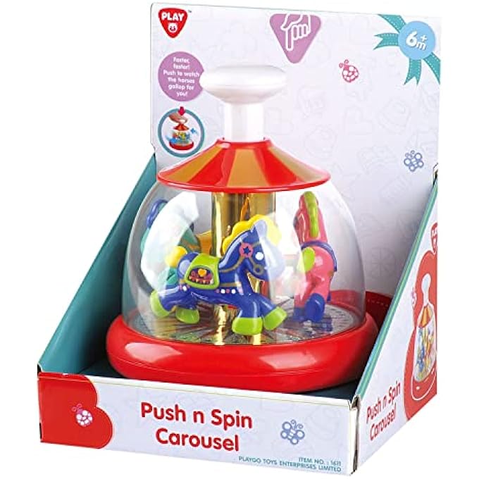PUSH N SPIN CAROUSEL, MULTI-COLOUR, 1611 - Image 3