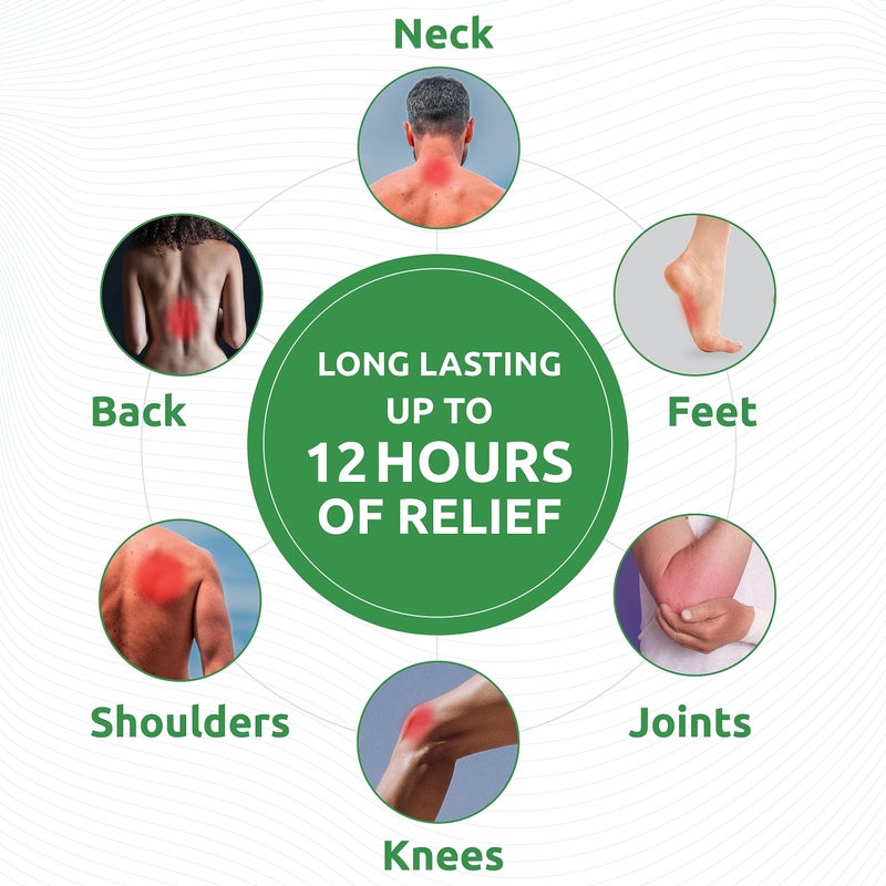 SaluVera Knee Pain Relief Patch, Warming Herbal Plaster Pain Patches, Knee Patches for Pain Relief Bone on Bone Extra Strength,12 Hour Long Lasting Relief of Joint Pains, 12 Count - Image 2