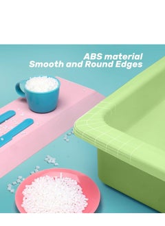 Rightsure Kids Kitchen Sink Toys with Flowing Water 34pcs Electric Dishwasher Toys with Automatic Water Circulation System Kitchen Toys for Kids Boys Girls Toddlers (Green)  - Image 4