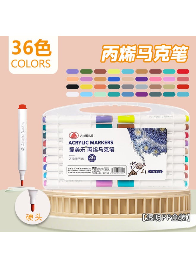 HELPS Acrylic Marker Children's Painting Triangle Bar Graffiti Pen Suit Waterproof Paper Stackable Color Student Painting Pen - Image 1