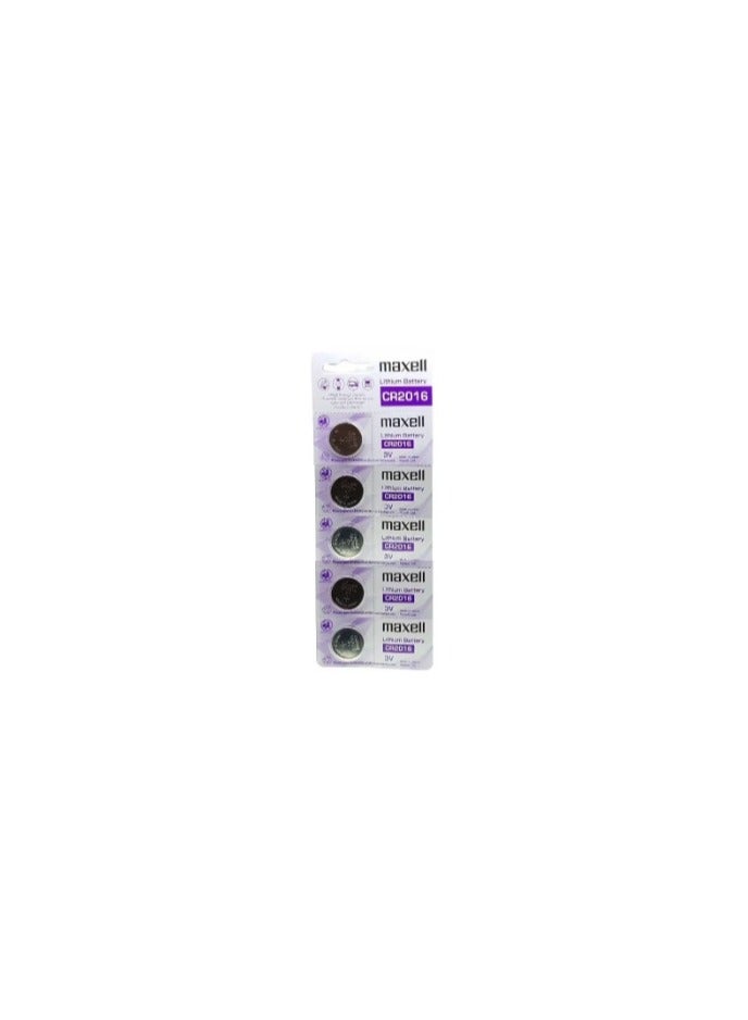 Maxell 5 Pieces Maxell Lithium Battery CR2016
