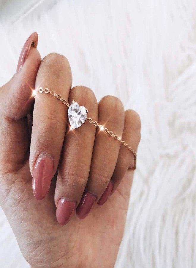 BERYUAN Women Simple Choker Heart Choker Pendant Necklace Trendy Necklace Bridal Necklace Jewelry for Women - Image 5