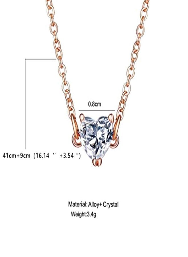 BERYUAN Women Simple Choker Heart Choker Pendant Necklace Trendy Necklace Bridal Necklace Jewelry for Women - Image 3