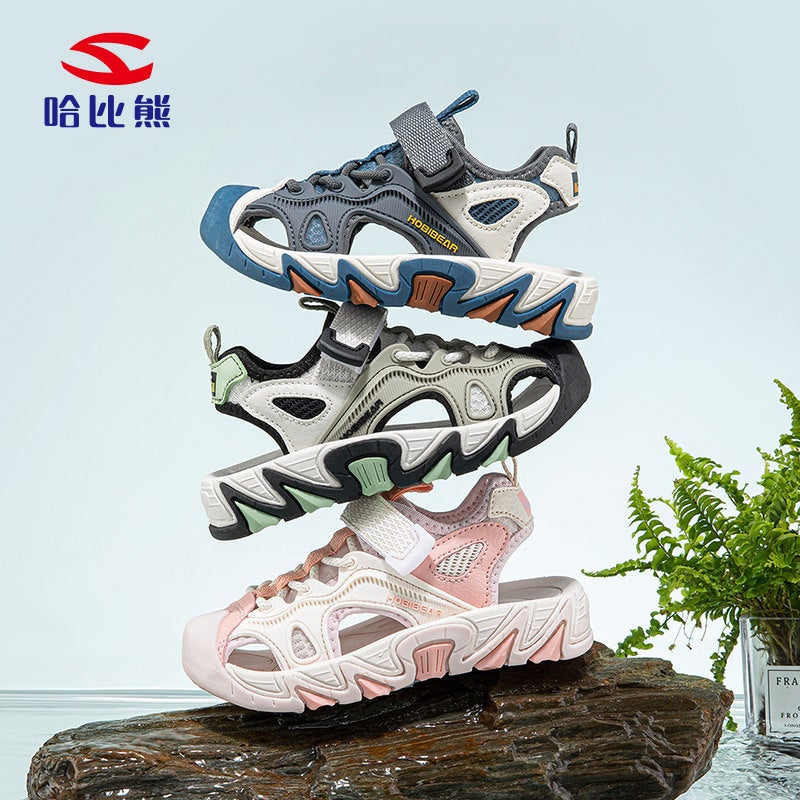 Habib Bear Boys Baotou Sandals 25 Summer Beach Sneaker Girls Hollow Hook And Loop Casual Shoes A Generation Of Hair - Image 2