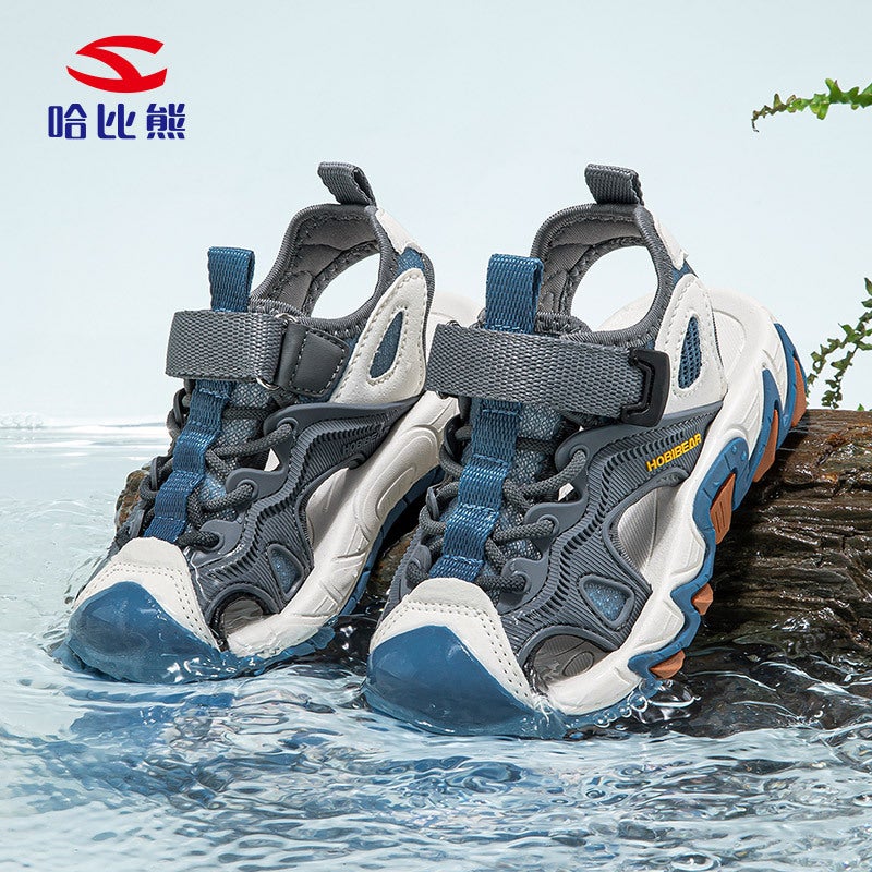 Habib Bear Boys Baotou Sandals 25 Summer Beach Sneaker Girls Hollow Hook And Loop Casual Shoes A Generation Of Hair - Image 4