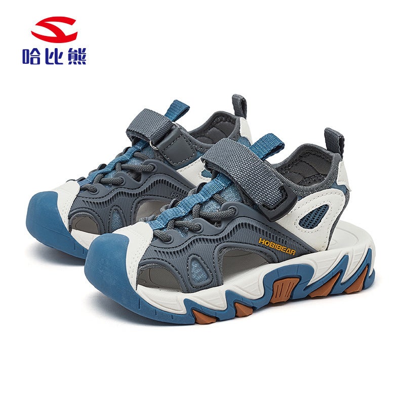 Habib Bear Boys Baotou Sandals 25 Summer Beach Sneaker Girls Hollow Hook And Loop Casual Shoes A Generation Of Hair - Image 1