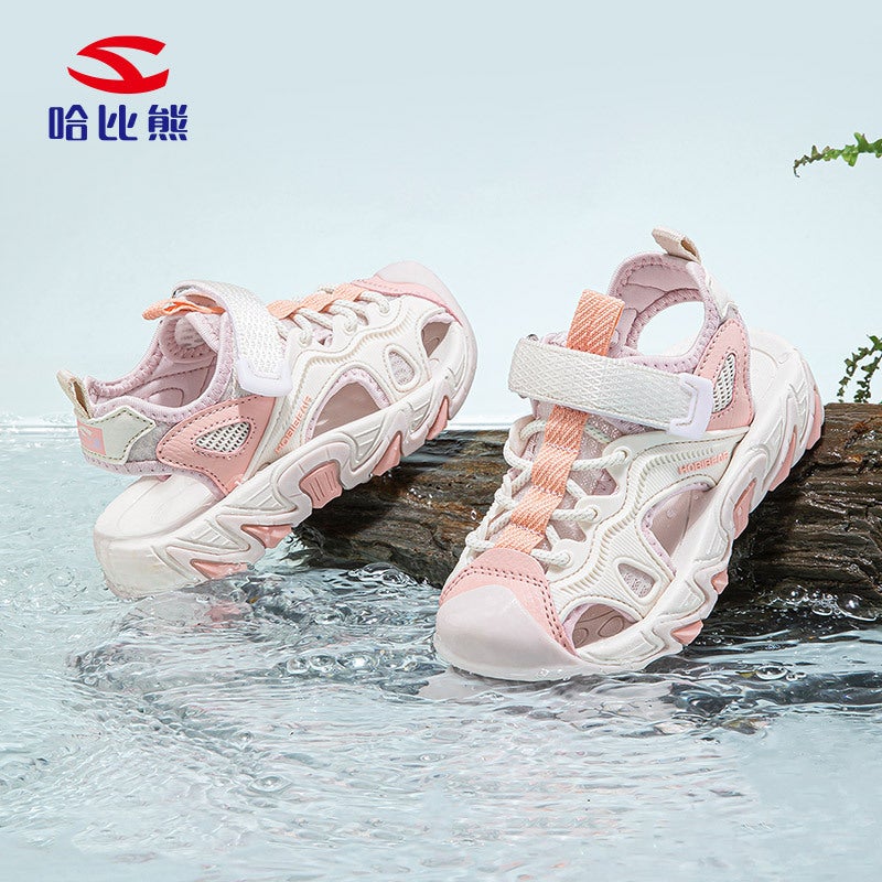 Habib Bear Boys Baotou Sandals 25 Summer Beach Sneaker Girls Hollow Hook And Loop Casual Shoes A Generation Of Hair - Image 5
