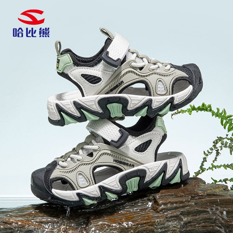 Habib Bear Boys Baotou Sandals 25 Summer Beach Sneaker Girls Hollow Hook And Loop Casual Shoes A Generation Of Hair - Image 3