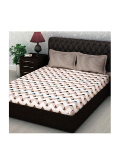 Story at Home Story@Home Abstract Design Print Double Bedsheet with 2 Pillow Covers, MT1459  - Image 1