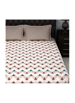 Story at Home Story@Home Abstract Design Print Double Bedsheet with 2 Pillow Covers, MT1459  - Image 3