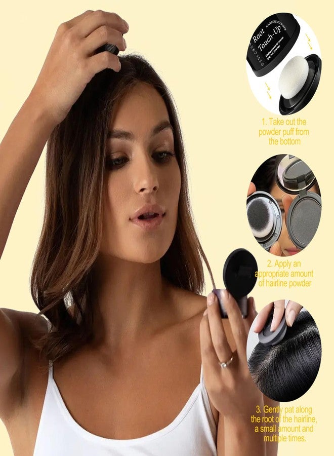 DESICREW Desi Crew Root Touch Up & Hairline Powder for Grey Root Coverage & Thin Hair - Water Resistant - Hair Loss Concealer for Women, Bald Spots & Hair (Black, 5g) - Image 2