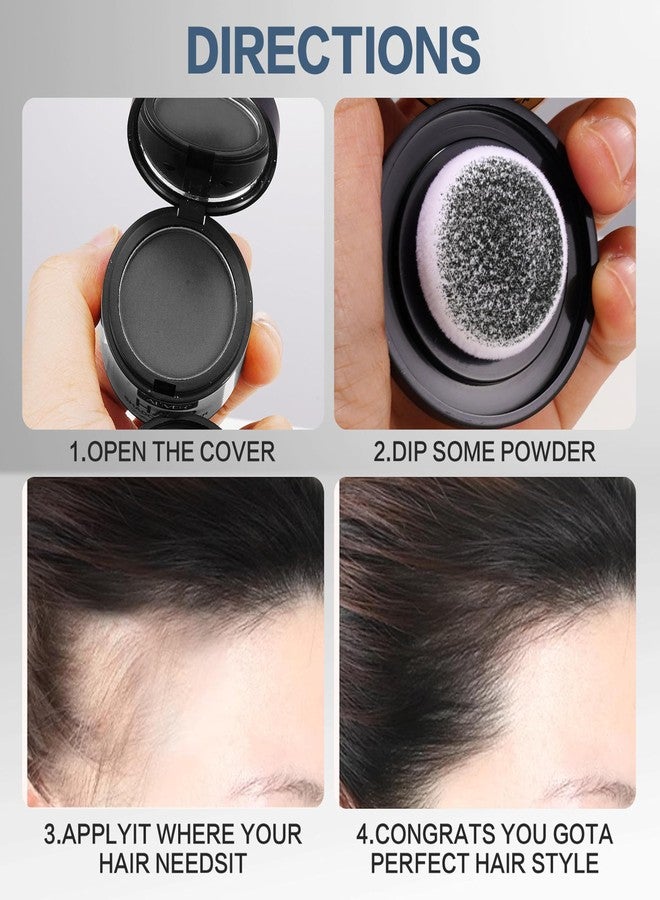 DESICREW Desi Crew Root Touch Up & Hairline Powder for Grey Root Coverage & Thin Hair - Water Resistant - Hair Loss Concealer for Women, Bald Spots & Hair (Black, 5g) - Image 5