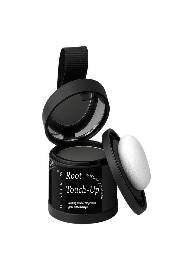 DESICREW Desi Crew Root Touch Up & Hairline Powder for Grey Root Coverage & Thin Hair - Water Resistant - Hair Loss Concealer for Women, Bald Spots & Hair (Black, 5g) - Image 1