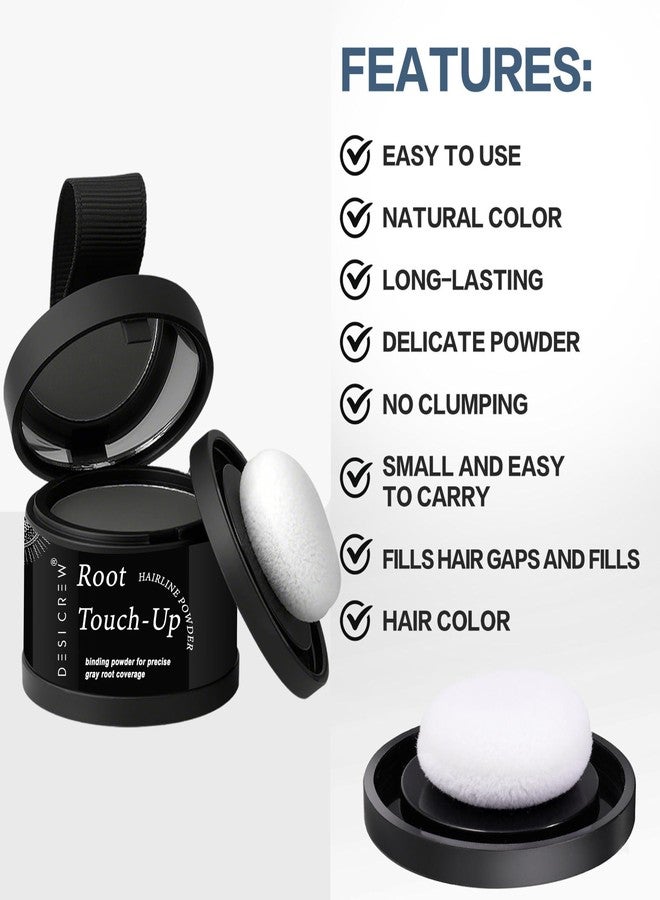 DESICREW Desi Crew Root Touch Up & Hairline Powder for Grey Root Coverage & Thin Hair - Water Resistant - Hair Loss Concealer for Women, Bald Spots & Hair (Black, 5g) - Image 4