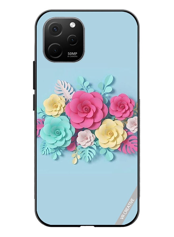 VR CREATIVE Protective Case Cover For Huawei Nova Y61 Flower Design Multicolour - Image 1