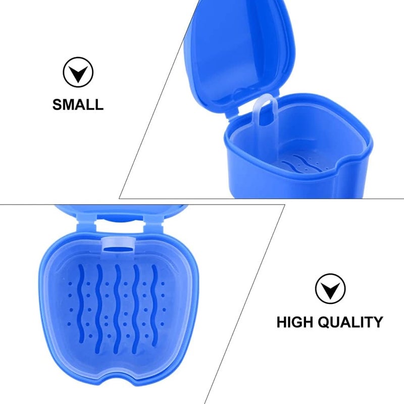 klarako 1PCS Denture Case Denture Bath Box Holder Storage Soak Container with Strainer Basket for False Teeth Cleaning and Storage - Image 2