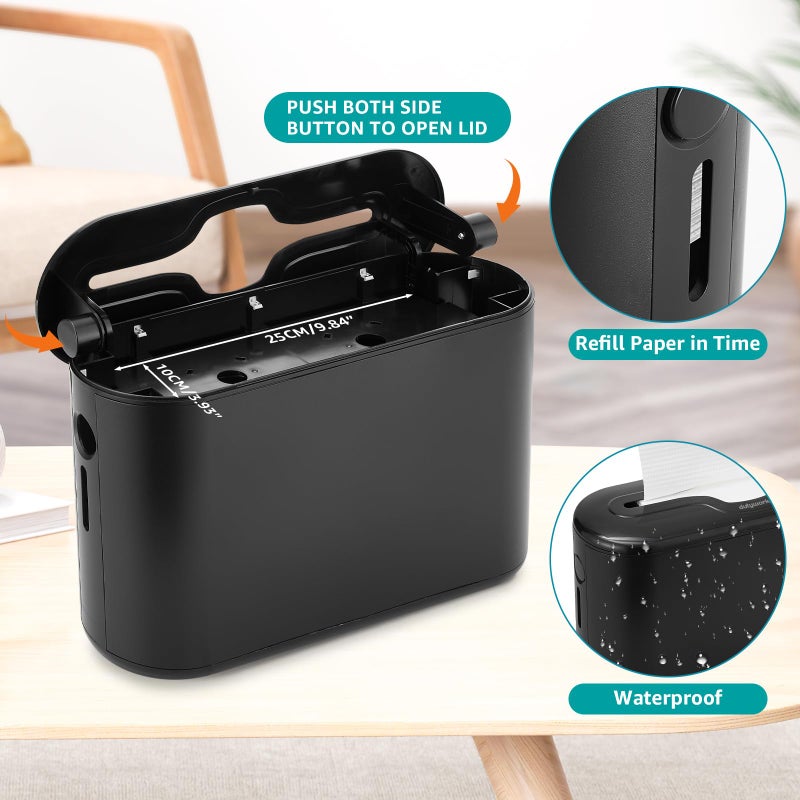 DUTYWORKS Multifold Paper Towel Dispenser Countertop, Commercial Hand Towel Dispenser for Bathroom Kitchen Home, Trifold/C Fold/Z Fold Napkin Dispenser, Abs Plastic - Non-Slip, Black - Image 4