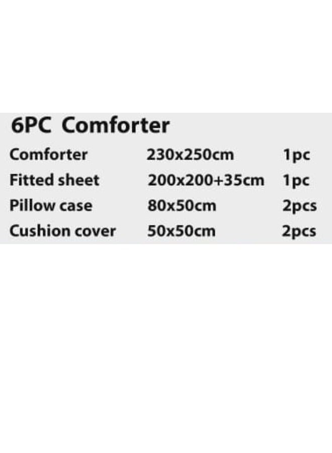 مينج لي مفرش سرير نفرين شتوي 6 قطع وجهين وجه مخمل وجه فرو مقاس كوين 230x250 سم - Image 3