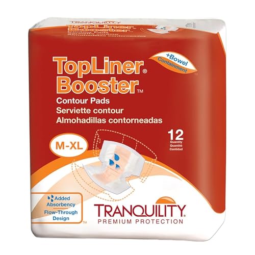 Tranquility TopLiner® Disposable Absorbent Booster Contour Pads for Bowel Incontinence - Contour (21.5" x 13.5") - 12 ct - Image 1