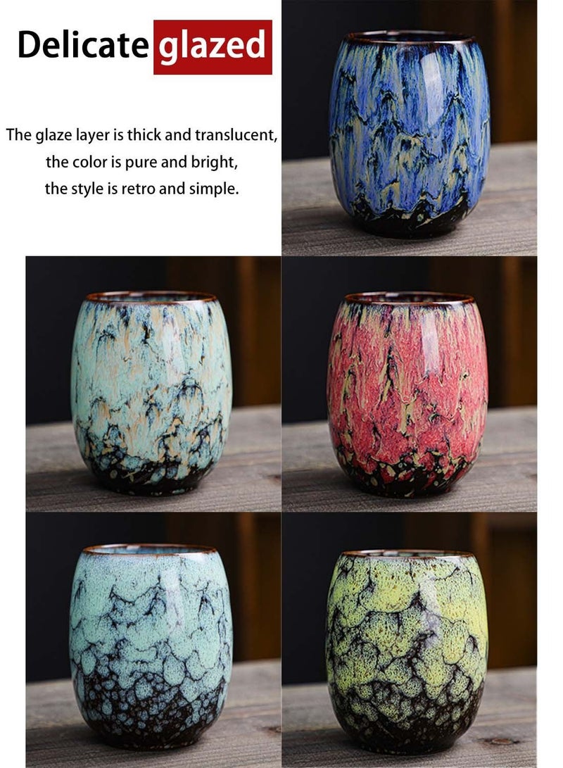 ايكي ايك مجموعة من 5 كوب قهوة إسبرسو مطلي متدفق متعدد الألوان 175 مل - Image 4