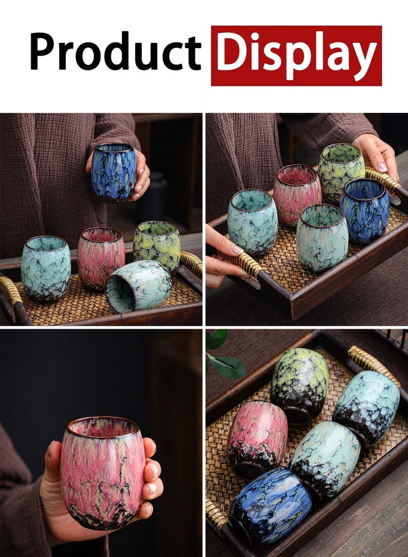 ايكي ايك مجموعة من 5 كوب قهوة إسبرسو مطلي متدفق متعدد الألوان 175 مل - Image 3