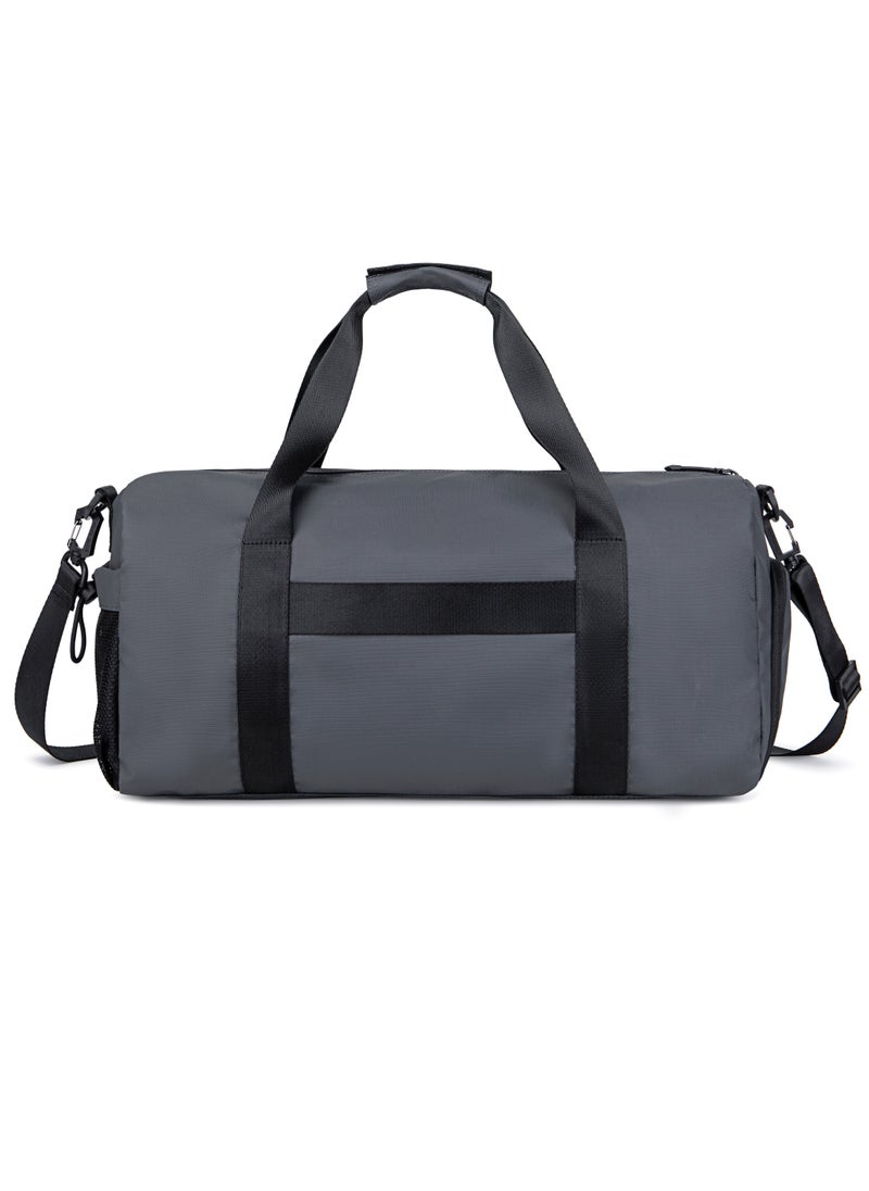 ARCTIC HUNTER Premium Gym Bag Water Resistant Duffel Bag with Shoe Compartment and Detachable Shoulder Straps for Men and Women LX00537 Grey  - Image 4