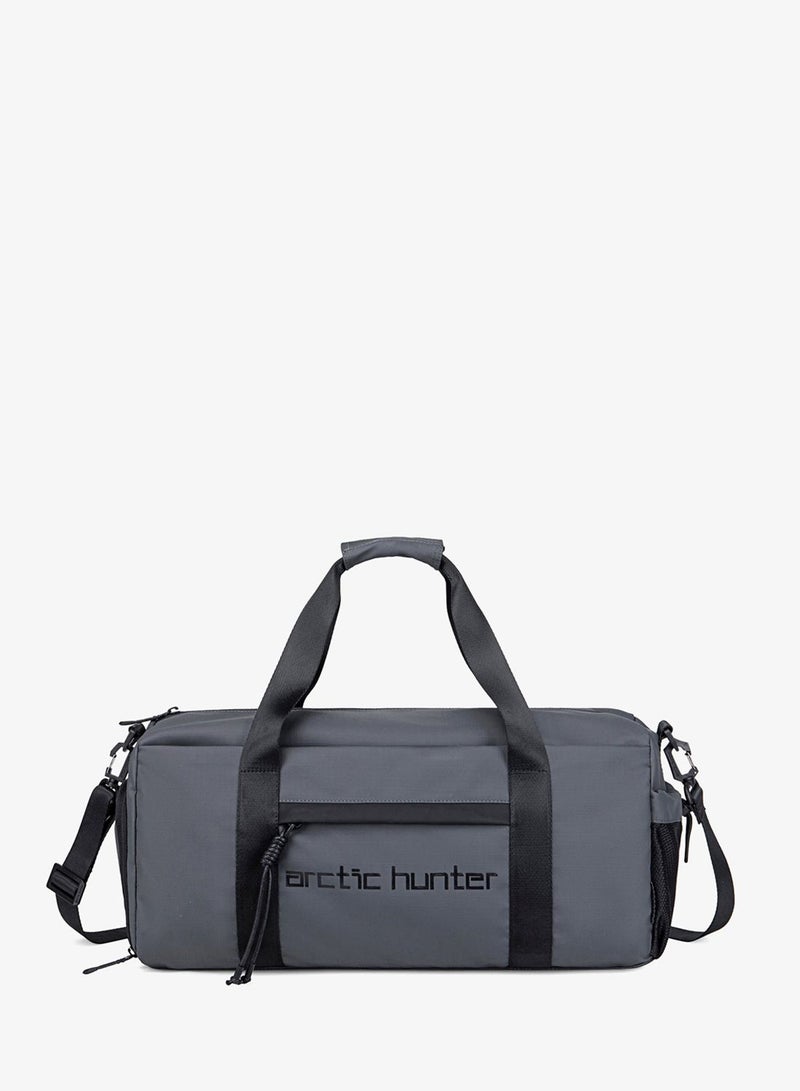 ARCTIC HUNTER Premium Gym Bag Water Resistant Duffel Bag with Shoe Compartment and Detachable Shoulder Straps for Men and Women LX00537 Grey - Image 3