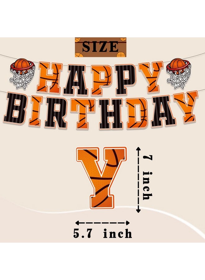 JANSONG Basketball Happy Birthday Banners，Basketball Themed Party Decorations，Basketball Slam Dunk Garland Birthday Party Bunting Sign For Kids Teenagers Boys Men  - Image 2