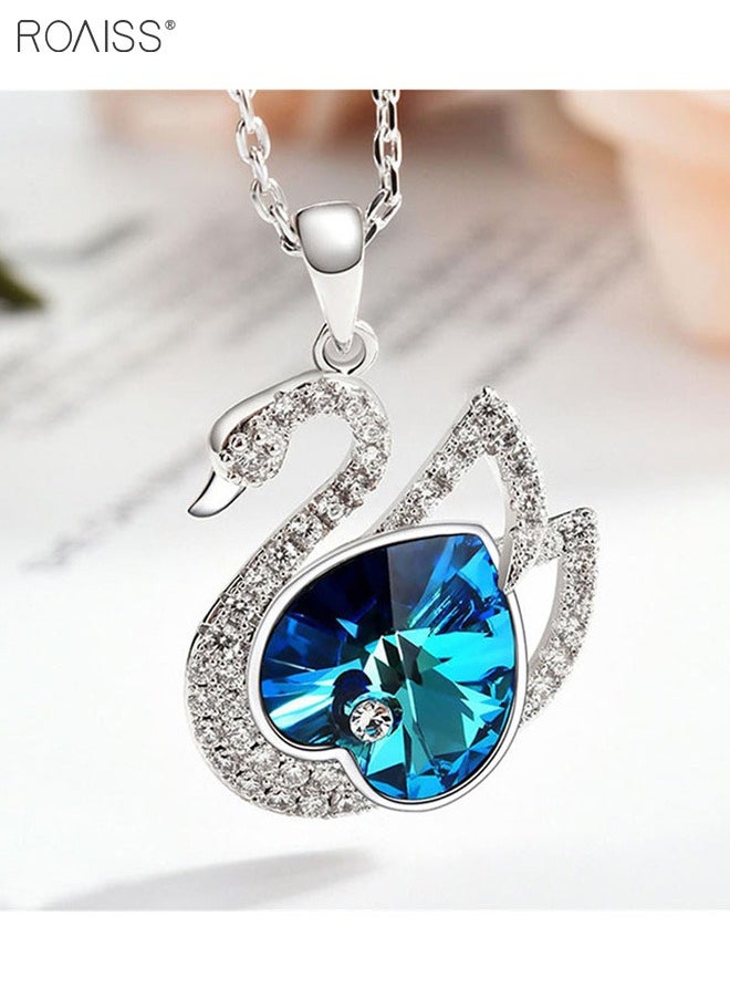 Women's Fashion Austrian Crystal Swan Heart Pendant Everyday Versatile Necklace - pzsku/Z5961BE9F242EA8048F76Z/45/_/1722222760/1e21110a-1298-4bba-be36-be1e29f224da